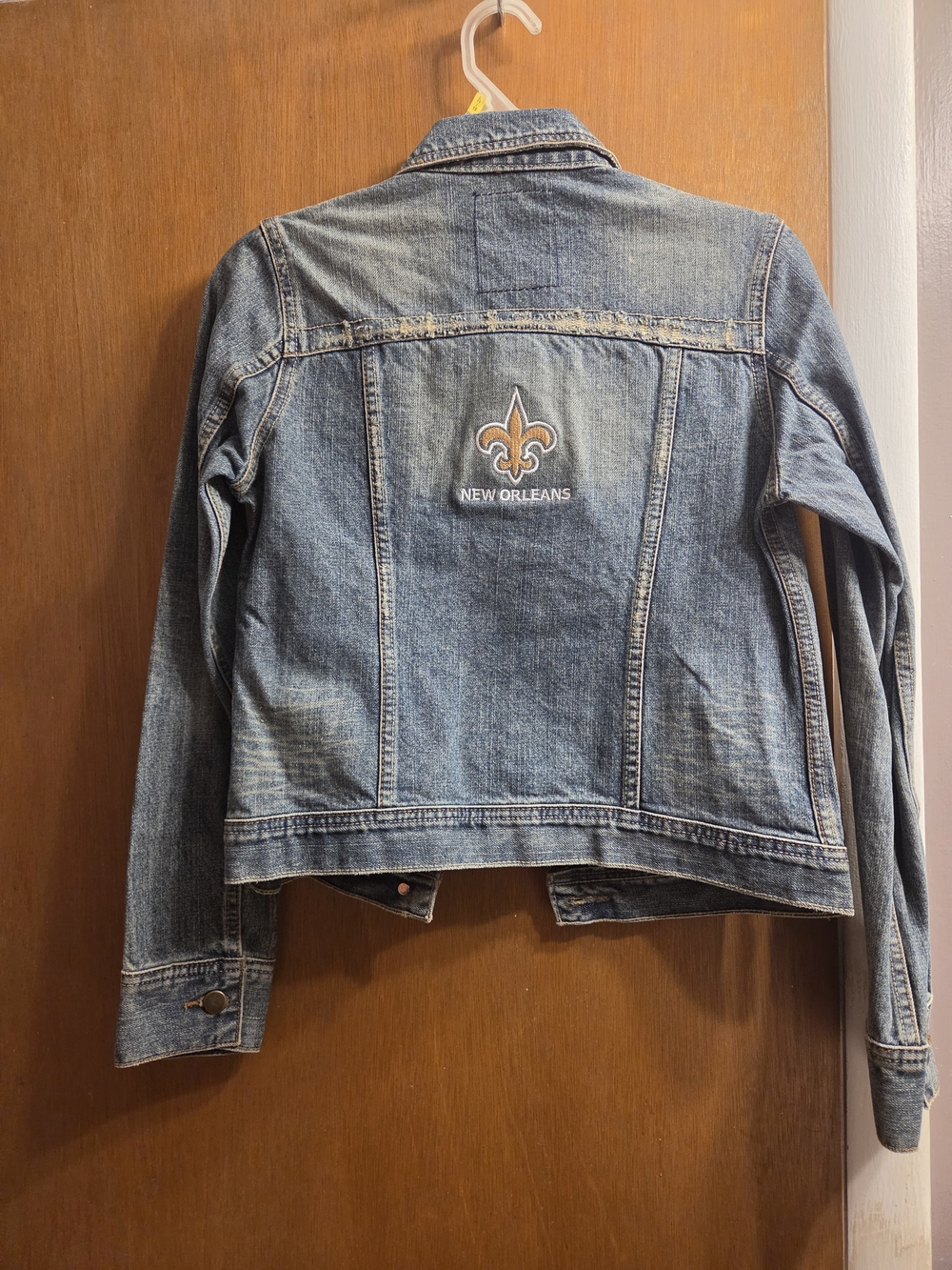 New Orleans Fleur-de-Lis Denim Jacket - Blue